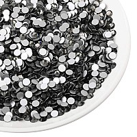 Beadsland 2880Pcs Flat Back Crystal Rhinestones Round Gems For Nail Art And Craft Glue Fix Black Diamond Ss20 4648Mm