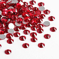 Beadsland 2880Pcs Flat Back Crystal Rhinestones Round Gems For Nail Art And Craft Glue Fix Siam Ss20 4648Mm