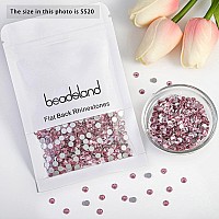 Beadsland 2880Pcs Flat Back Crystal Rhinestones Round Gems For Nail Art And Craft Glue Fix Light Pink Ss20 4648Mm