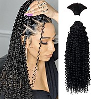 Liqusee Human Braiding Hair 100G One Bundlepack 18 Inch Natural Black Curly Human Hair For Braiding No Weft 100 Unprocessed Br