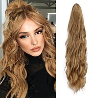 Lommel Ponytail Extension Claw Clip Ponytail Extension For Women 20 Inch Long Wavy Ponytail Extensions Synthetic Ponytail Hairpi