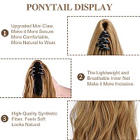 Lommel Ponytail Extension Claw Clip Ponytail Extension For Women 20 Inch Long Wavy Ponytail Extensions Synthetic Ponytail Hairpi