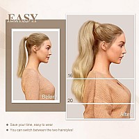 Lommel Ponytail Extension Claw Clip Ponytail Extension For Women 20 Inch Long Wavy Ponytail Extensions Synthetic Ponytail Hairpi