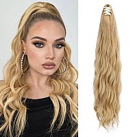 Lommel Ponytail Extension Claw Clip Ponytail Extension For Women 20 Inch Long Wavy Ponytail Extensions Synthetic Ponytail Hairpi