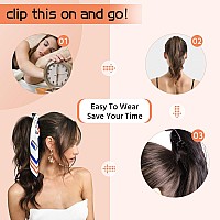 Lommel Ponytail Extension Claw Clip Ponytail Extension For Women 20 Inch Long Wavy Ponytail Extensions Synthetic Ponytail Hairpi