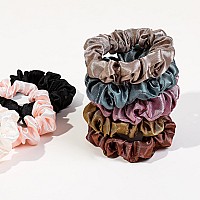 Satin Silk Hair Ties Small Mini Scrunchy For Women Thick Hair Accessories Cute Soft No Slip Hair Elastics Ponytail Holder For C