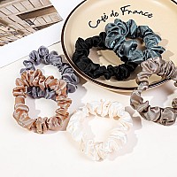 Satin Silk Hair Ties Small Mini Scrunchy For Women Thick Hair Accessories Cute Soft No Slip Hair Elastics Ponytail Holder For C