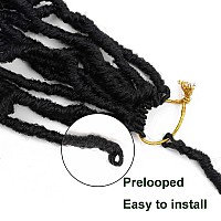 8 Packs Goddess Locs Crochet Hair 14 Inch Soft Locs Crochet Braids Curly Ends Boho Crochet Dreads Loc Hair For Women 14Inchpac