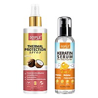 Keratin Protein Serum With Antifrizz Control Hair Repair And Thermal Protection Coconut Formula For Dyefree Benefit Treatme