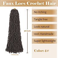 Faux Locs Crochet Hair Soft Locs 30 Inch 6 Packs Long Pre Looped Crochet Locs Goddess Locs Crochet Hair For Black Women Braiding