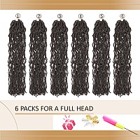 Faux Locs Crochet Hair Soft Locs 36 Inch 6 Packs Long Pre Looped Crochet Locs Goddess Locs Crochet Hair For Black Women Braiding