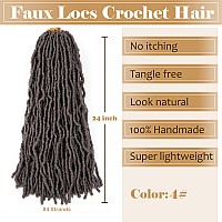 Faux Locs Crochet Hair Soft Locs 24 Inch 7 Packs Pre Looped Crochet Locs Goddess Locs Crochet Hair For Black Women Braiding Hair