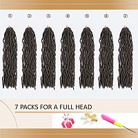 Faux Locs Crochet Hair Soft Locs 24 Inch 7 Packs Pre Looped Crochet Locs Goddess Locs Crochet Hair For Black Women Braiding Hair