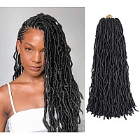 Faux Locs Crochet Hair Soft Locs 18 Inch 7 Packs Short Pre Looped Crochet Locs Goddess Locs Crochet Hair For Black Women Braidin