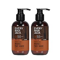 Every Man Jack Beard Face Wash Subtle Aged Bourbon Fragrance Cleans And Helps Condition And Soften Your Beard And Skin Und