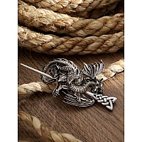 Haquil Viking Dragon Hairpin Punk Gothic Vintage Design Barette For Men Womens Fashion Jewelry Gift