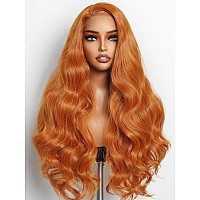 Gorgius Ginger Orange Loose Wave Wig 24 Inch Long Glueless Colored Wigs 180 Density Put On Go Wigs Pre Plucked With Natural Hai