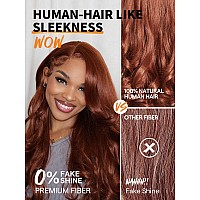 Gorgius Orange Brown Wig Glueless Loose Wave Pre Plucked Wigs With Natural Hairline 33 Colored Bleached Knots Crafted With Styl