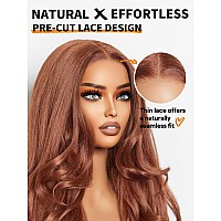 Gorgius Orange Brown Wig Glueless Loose Wave Pre Plucked Wigs With Natural Hairline 33 Colored Bleached Knots Crafted With Styl