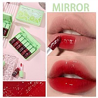 6 Colors Lip Tint Stain Korean Lip Gloss Watery Lip Stain Mini Liquid Lipstick Multiuse Lip And Cheek Tint Nonstick Cup Li