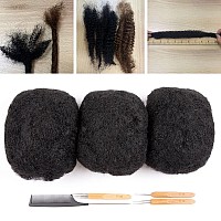 Daixi 100 Real Human Hair Afro Kinkys Bulk 6 Inch 1 Packs 50G For Dreadlock Extensions Create Repair And Extend Handmade Perma