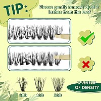 Lash Clusters 3D Effect Individual Lashes Keyyou 300Pcs 30D D Curl 15Mm Eyelash Clusters Wispy Lashes Fluffy Cluster Lashes Natu