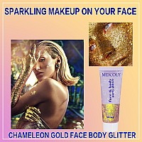 Meicoly Chameleon Gold Body Glitterchunky Glitter Face Paintcolor Changing Mermaid Face Glitter Gelholographic Glitter Sequin