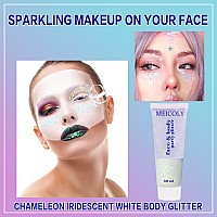 Meicoly Chameleon Iridescent White Body Glitterchunky Face Glitter Paintcolor Changing Mermaid Face Glitter Gelopal Glitter S