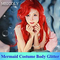 Meicoly Chameleon Iridescent White Body Glitterchunky Face Glitter Paintcolor Changing Mermaid Face Glitter Gelopal Glitter S