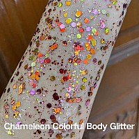 Meicoly Chameleon Colorful Body Glitterchunky Glitter Face Paintcolor Changing Mermaid Face Glitter Gelholographic Glitter Se