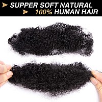 Daixi 6 Inch Jet Black Afro Kinkys Bulk 100 Real Human Hair 1 Packs 50G For Dreadlock Extensions Create Repair And Extend Hand