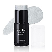 Go Ho Creamblendable Silver Face Paint 106 Ozwaterproof Metallic Silver Face Paint Stick For Halloween Cosplay Sfx Makeups