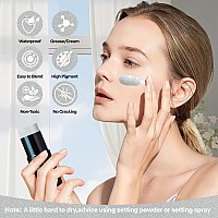 Go Ho Creamblendable Silver Face Paint 106 Ozwaterproof Metallic Silver Face Paint Stick For Halloween Cosplay Sfx Makeups