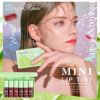 6 Colors Lip Tint Stain Set Korean Lip Gloss Lip Stain Long Lasting Waterproof Natural Lip Tint Plumping Lip Moisturizing Mini