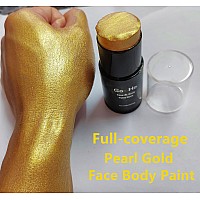 Go Ho Creamblendable Gold Face Paint 106 Ozwaterproof Gold Face Paint Stick For Halloween Cosplay Zombie Vampire Skeleton C