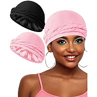 Beace Silk Satin Lined Pretied Turban Durag Head Wrap For Men Women Halo Turban Skull Cap Bonnet Hair Cover For Sleeping