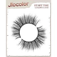 Jiocolor False Eyelashes Wispy Lashes Natural Look Lashes Soft Faux Mink Eyelashes 3D 6D Volume 7 Pairs Fluffy Lashes Fake Eyela