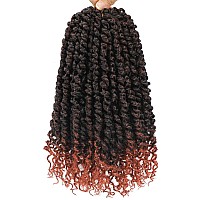 Alrence Passion Twist Crochet Hair 8 Packs Pre Twisted Passion Twist Hair For Women Soft Bohe Prelooped Crochet Braids 12 Inch