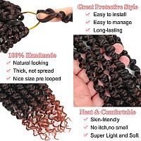 Alrence Passion Twist Crochet Hair 8 Packs Pre Twisted Passion Twist Hair For Women Soft Bohe Prelooped Crochet Braids 12 Inch