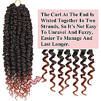 Alrence Passion Twist Crochet Hair 8 Packs Pre Twisted Passion Twist Hair For Women Soft Bohe Prelooped Crochet Braids 12 Inch