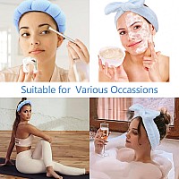 Chanaco Hairband Soft Comfortable Microfiber Facial Headband For Washing Face Skincare Headband With Bow Spa Headbands For