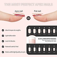 Liarty 120 Pcs Press On Nails Short French Tip False Nails Manicure 12 Size Acrylic Full Cover Artificial Fake Nails Natural