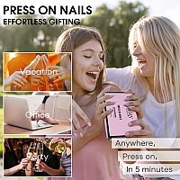 Short Press On Nails Kit 240Pcs Acrylic Fake Nails With Glue Square Glossy Glue On Nails Natural Gel Uv Finish Artificial