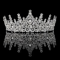 Tiara For Women Crystal Queen Crowns Rhinestone Princess Tiaras Royal Hair Accessories Perfect For Birthday Decorations Wedd