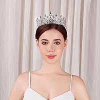 Tiara For Women Crystal Queen Crowns Rhinestone Princess Tiaras Royal Hair Accessories Perfect For Birthday Decorations Wedd