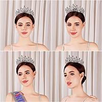 Tiara For Women Crystal Queen Crowns Rhinestone Princess Tiaras Royal Hair Accessories Perfect For Birthday Decorations Wedd