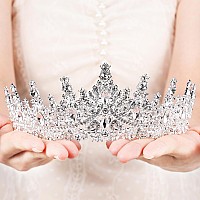 Tiara For Women Crystal Queen Crowns Rhinestone Princess Tiaras Royal Hair Accessories Perfect For Birthday Decorations Wedd