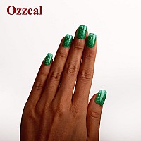 Ozzeal Glitter Gel Polish Christmas Green Glitter Gel Nail Polish Sparkle Shimmer Gel Glitter Nail Polish Fall Winter Soak Off L