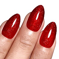 Imtiti Glitter Gel Nail Polish 05 Fl Oz Red Glitter Gel Polish Soak Off Led U V Shimmer Sparkle Nail Gel Polish Fall Winter Di