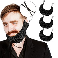 Eboot 3 Pieces Beard Caps Beard Bonnet For Men Beard Bandana Covers Adjustable Facial Guard Bonnet For Father Day Gifts18 X 8 I